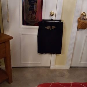 Black skirt with belt